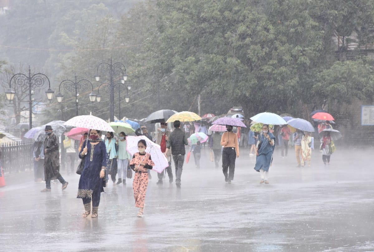 himachal weather today: rainfall in Shimla, Yellow alert for August 8 in the state