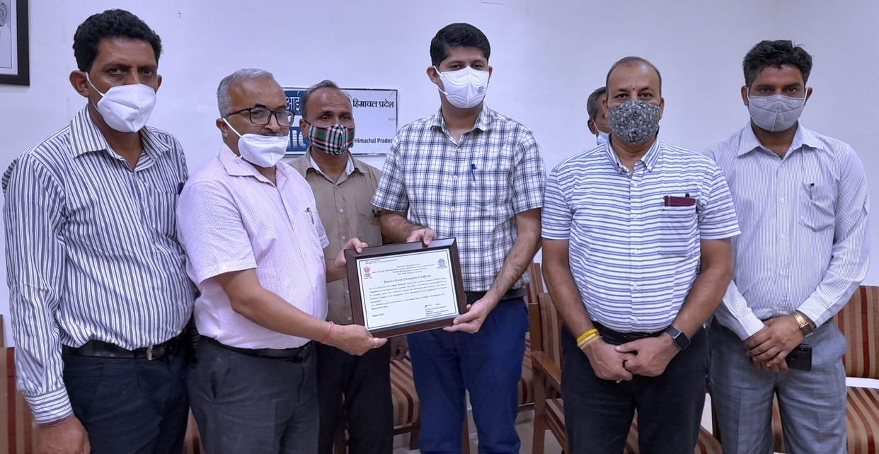 District Green Champion Award to Daulatpur Chowk College