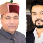 सीएम जयराम व केंद्रीय मंत्री अनुराग ठाकुर।