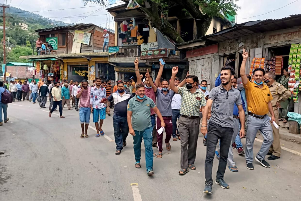 Traders came in support of municipal workers