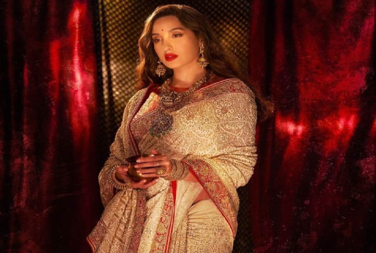 nora fatehi bold look with thigh high slit lehenga in latest photoshoot