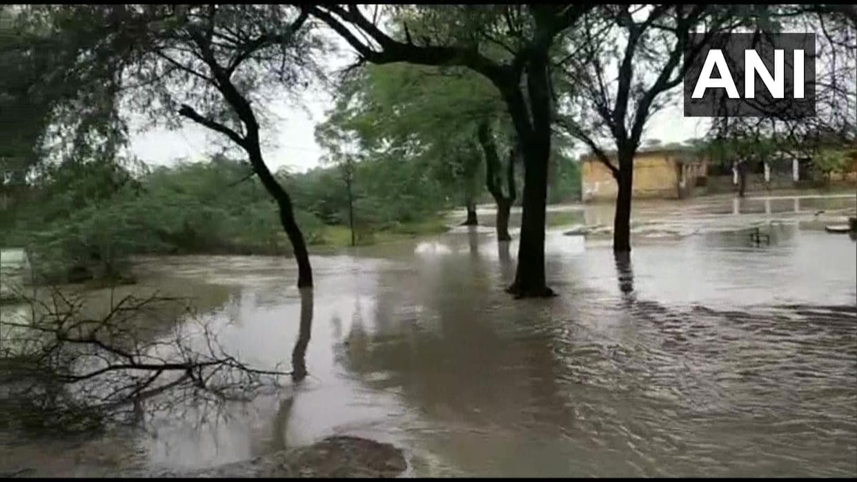 Heavy rainfall creates a flood-like situation in the Baran as several parts of the district are waterlogged