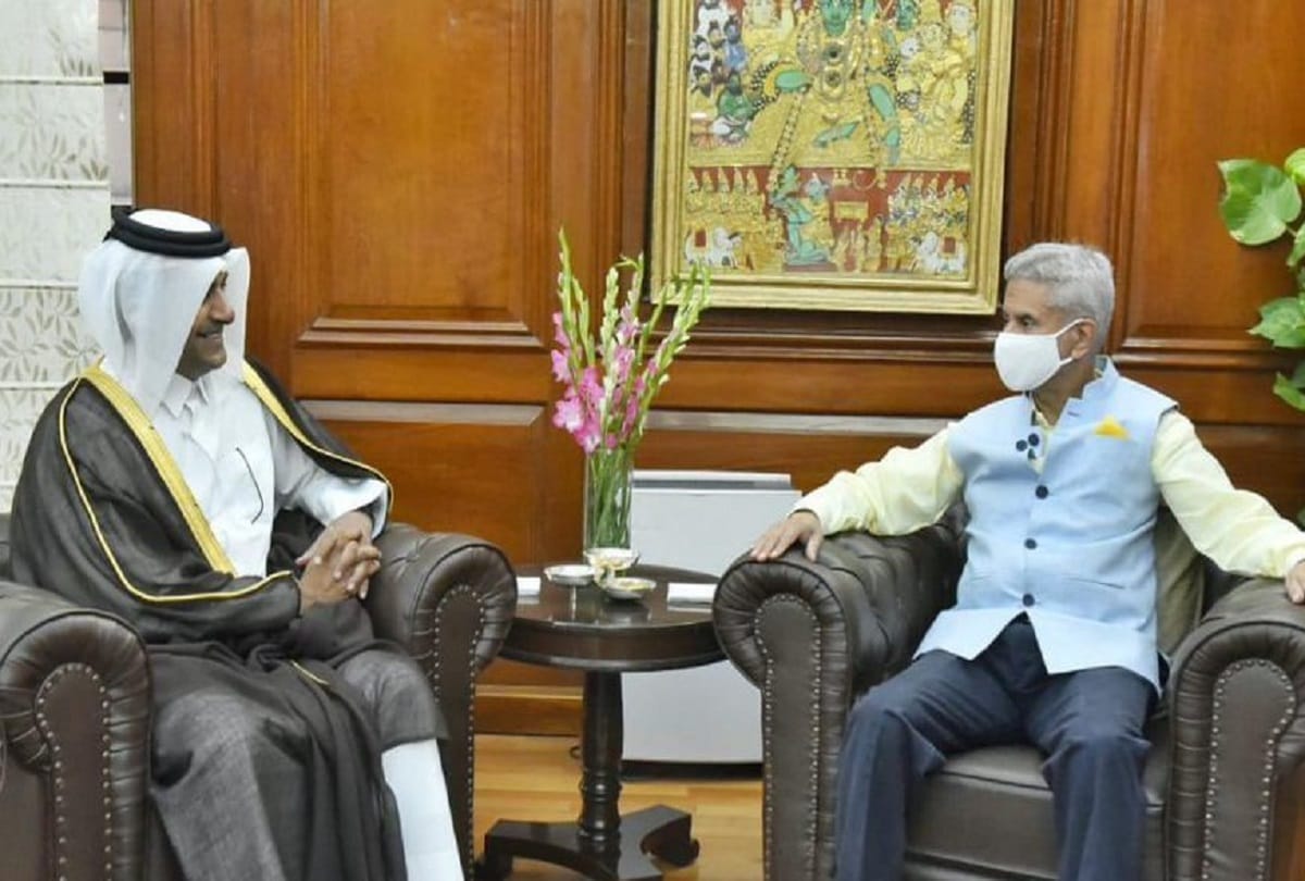 EAM S Jaishankar meets Qatar Special Envoy Mutlaq bin Majed Al Qahtani in New Delhi