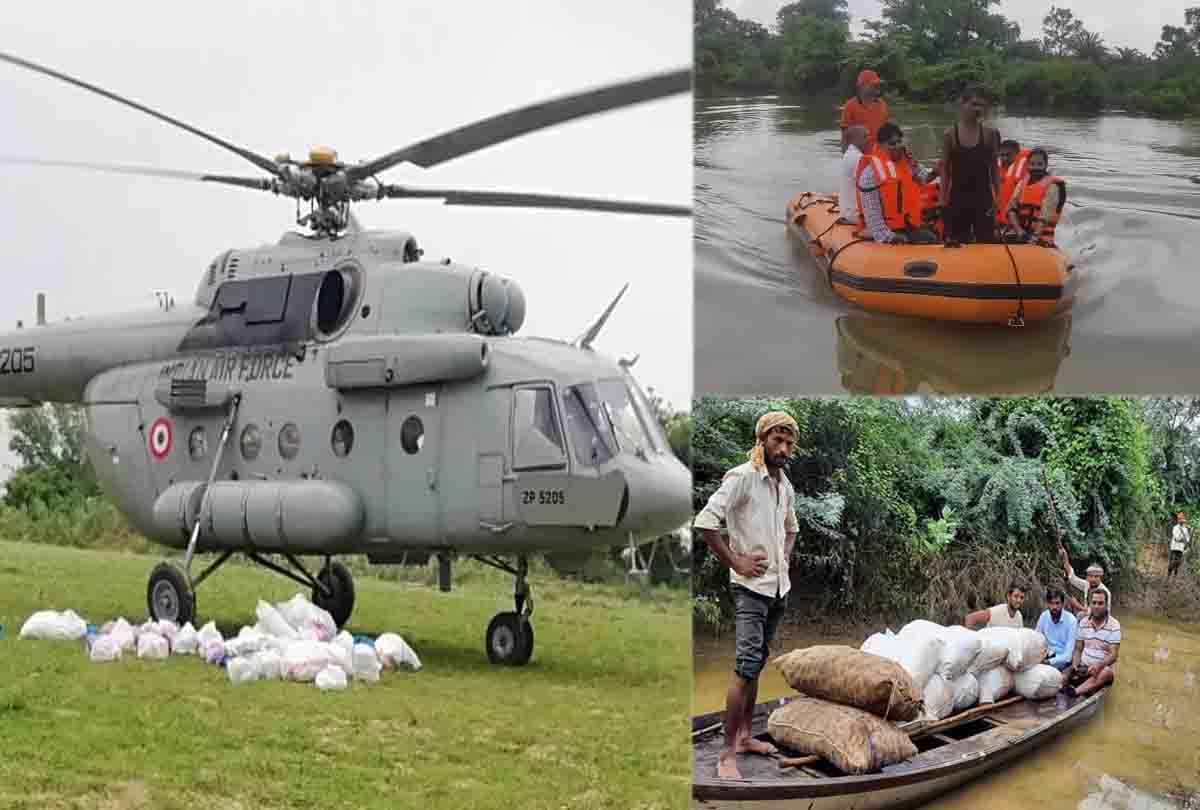 Flood havoc continues: Army helicopters deployed to distribute relief material