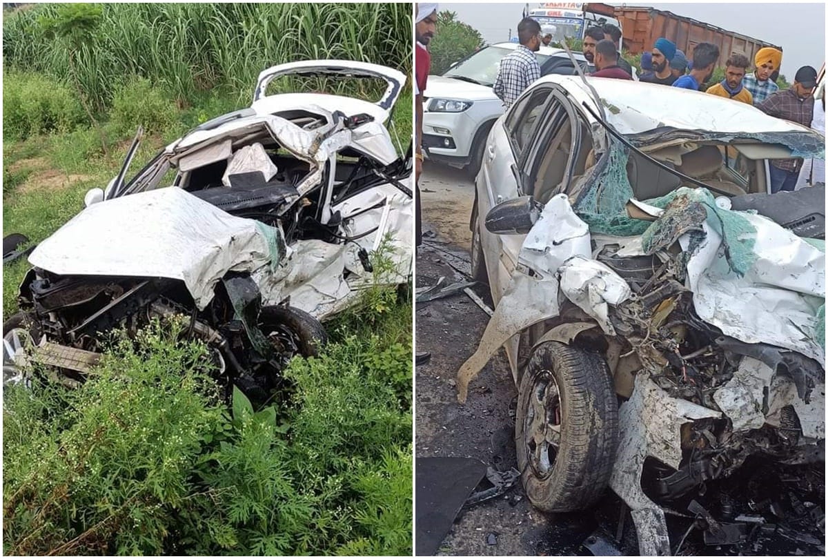 four youths killed three seriously injured in collision of two cars on bathinda national highway