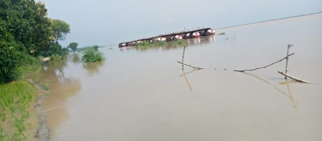 Flood water reached near Deoria village