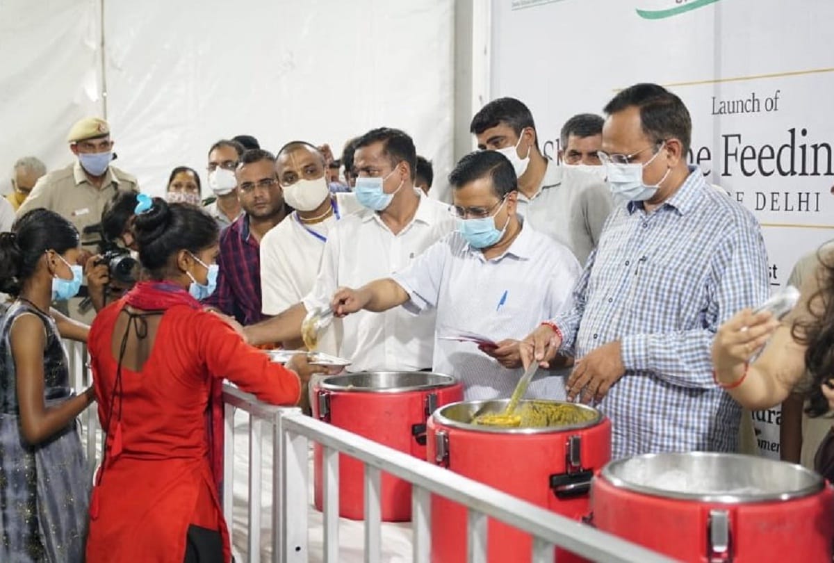 arvind Kejriwal starts food distribution campaign will get free food for two times No one will go hungry 