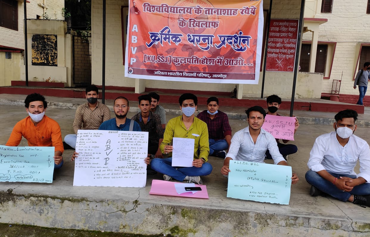 Dharana of abvp in Almora