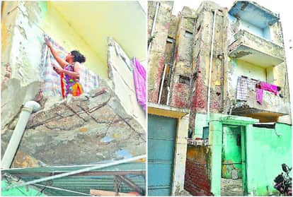 People living in dilapidated government houses in agra