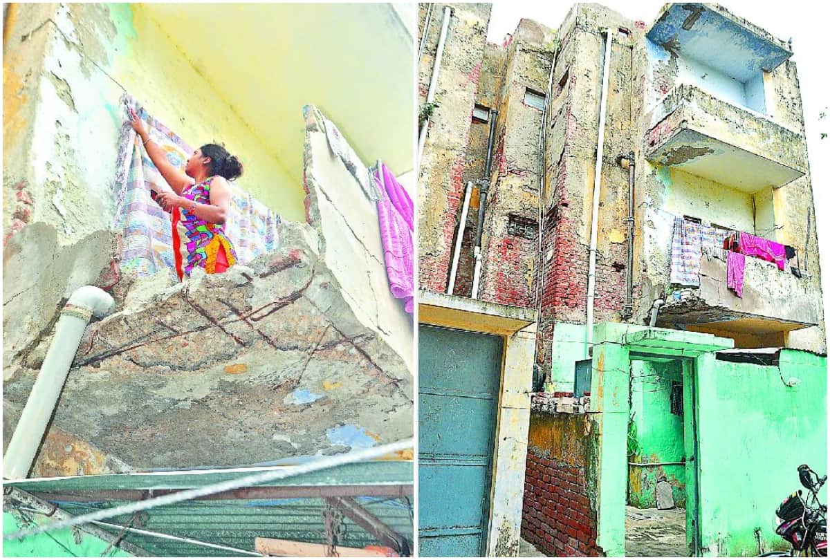 People living in dilapidated government houses in agra