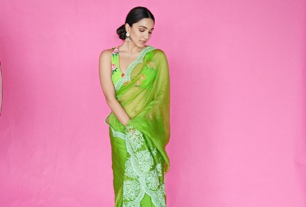 kiara advani bold blouse with saree look perfect for festivals