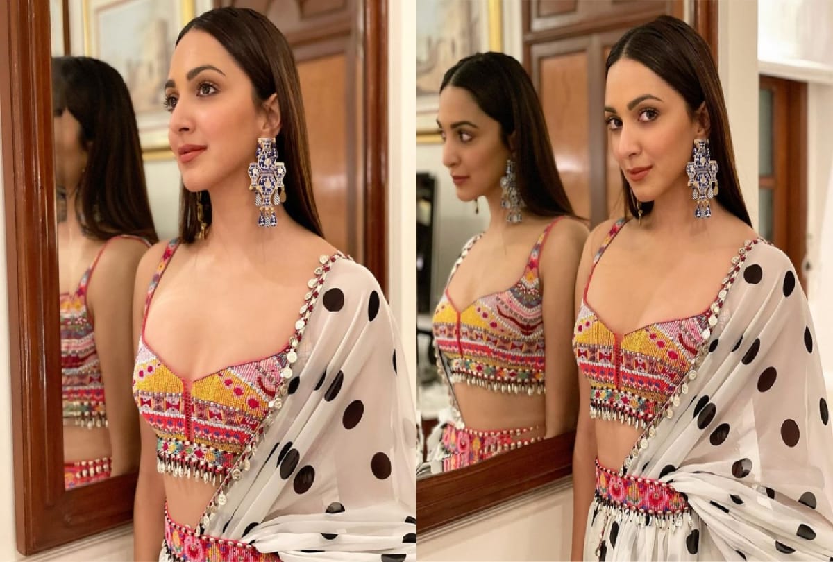 kiara advani bold blouse with saree look perfect for festivals