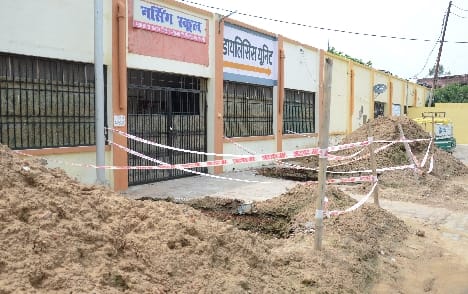 Construction of foot overbridge started to connect both the parts of district hospital