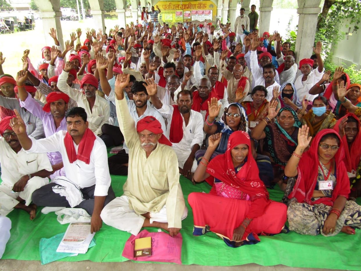Chowkidar sitting on dharna to increase salary