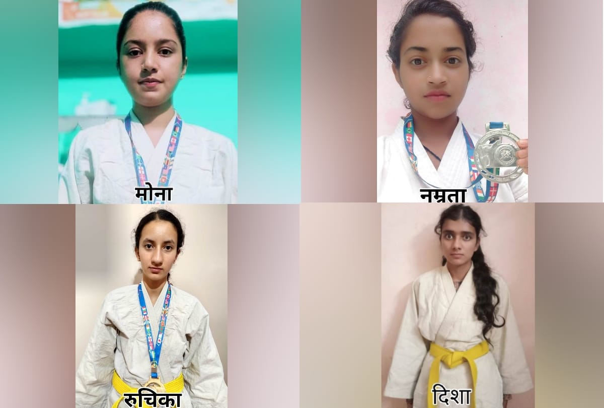 Online internation karate championship shimla govt school students win gold silver and bronze medals
