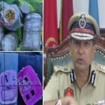 बरामद हथियार और टिफिन बम, पंजाब के डीजीपी दिनकर गुप्ता।