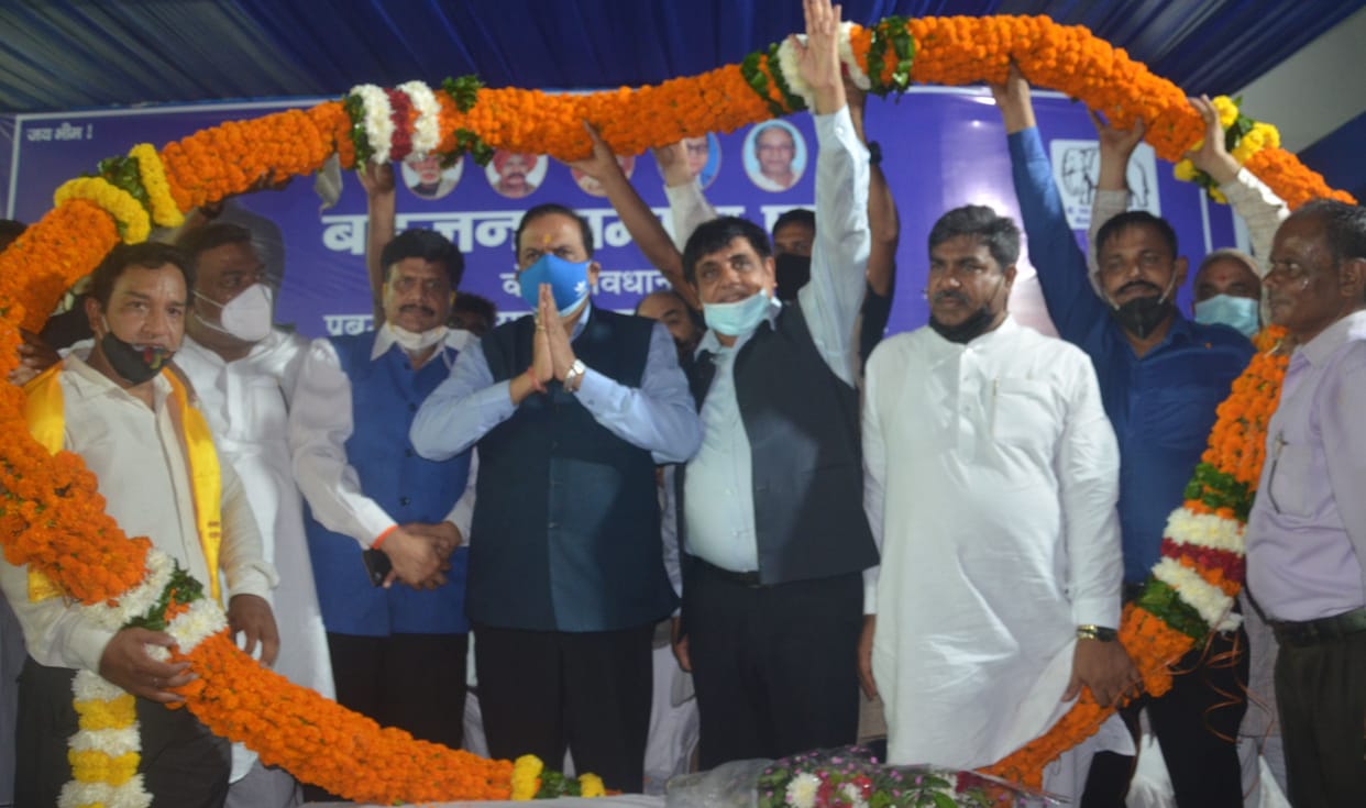 BSP national general secretary and Rajya Sabha member Satishchandra Mishra in Muzaffarnagar