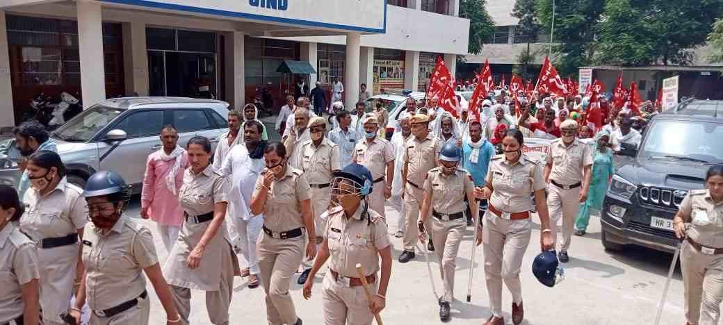 Protest against privatization of government departments