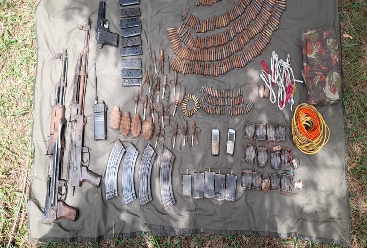 HIDEOUT BUSTED BY BSF ARMY AND POLICE TEAM IN POONCH AREA AND RECOVERED HUGE CACHE OF ARMS AMMUNITION