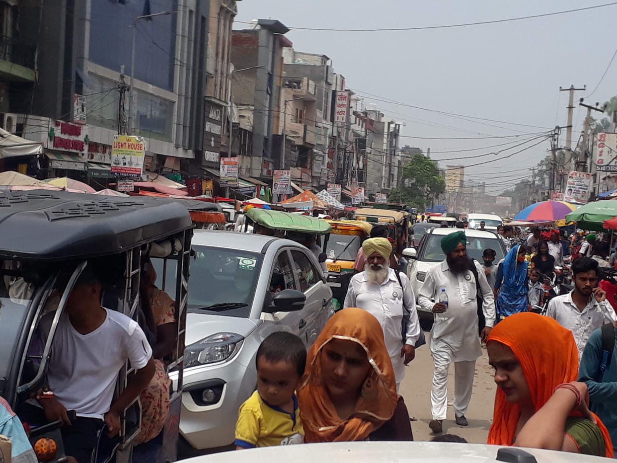 Festive season: The city's main roads and markets are jammed throughout the day