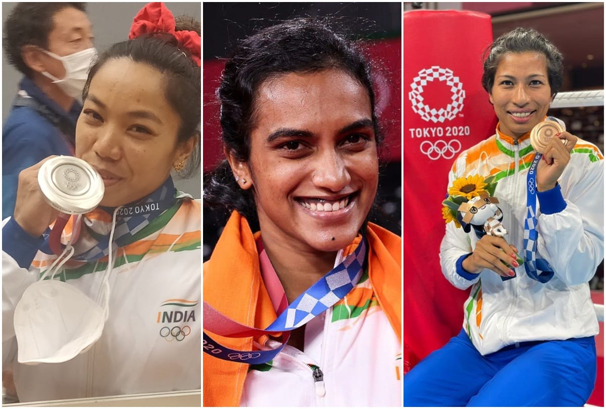 Indian female athletes shine in tokyo olympics, 1st time win three medals