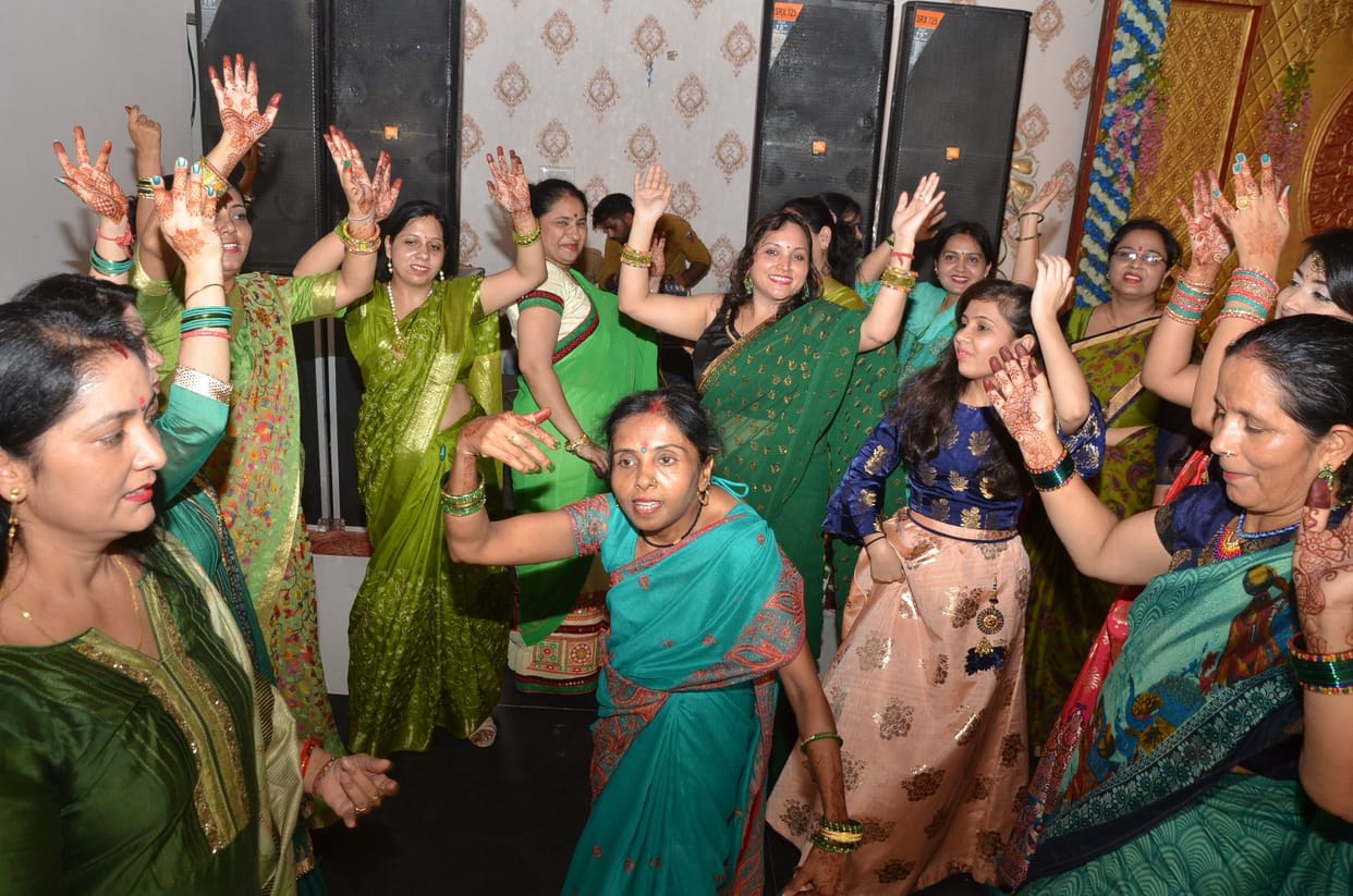 The women of the city danced