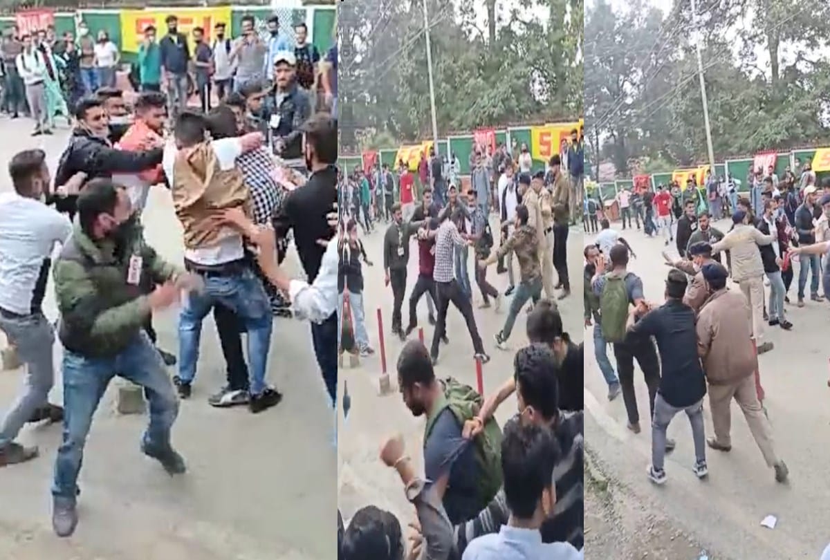 clash between SFI and ABVP workers in HPU shimla himachal