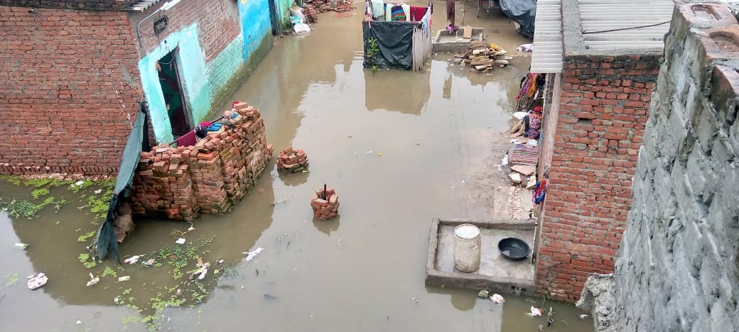 Due to lack of drainage, rain water filled the roads, problem