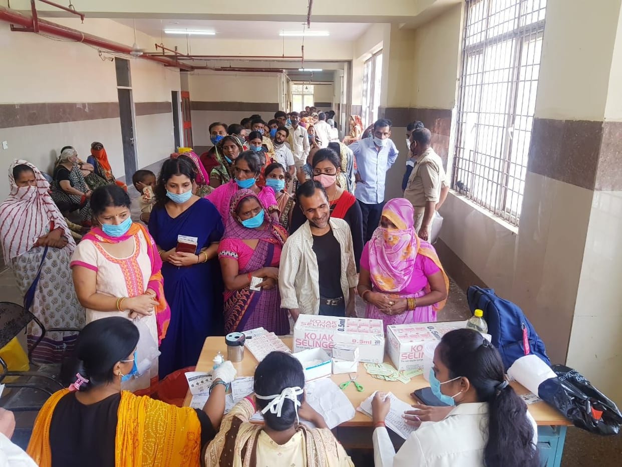 Vaccination booths built less due to lack of vaccine