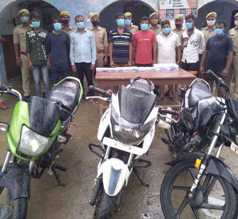 Encounter with the police of miscreants planning to loot, eight miscreants including illegal weapons arrested