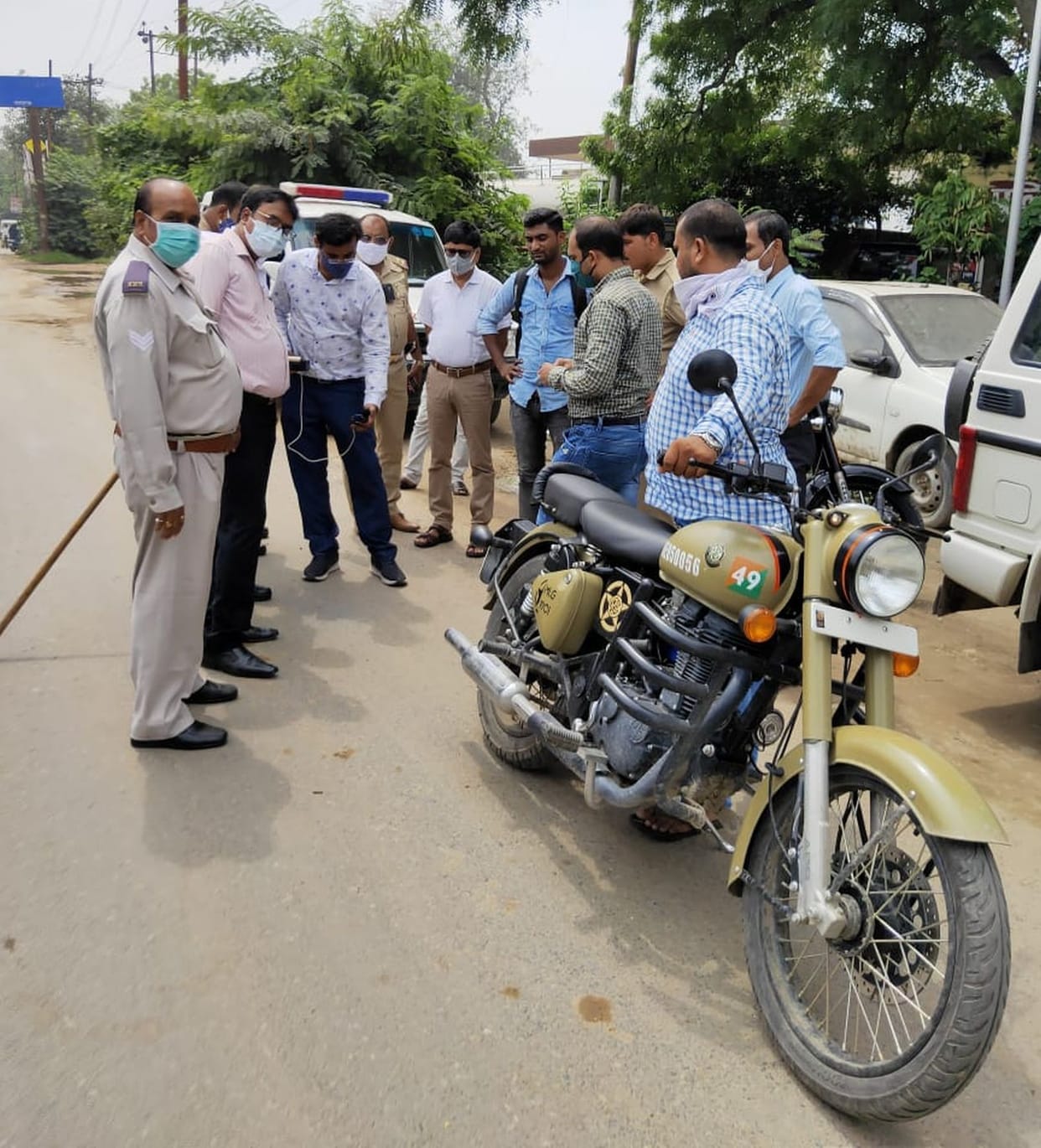 Silencer removed from eight bullet motorcycle