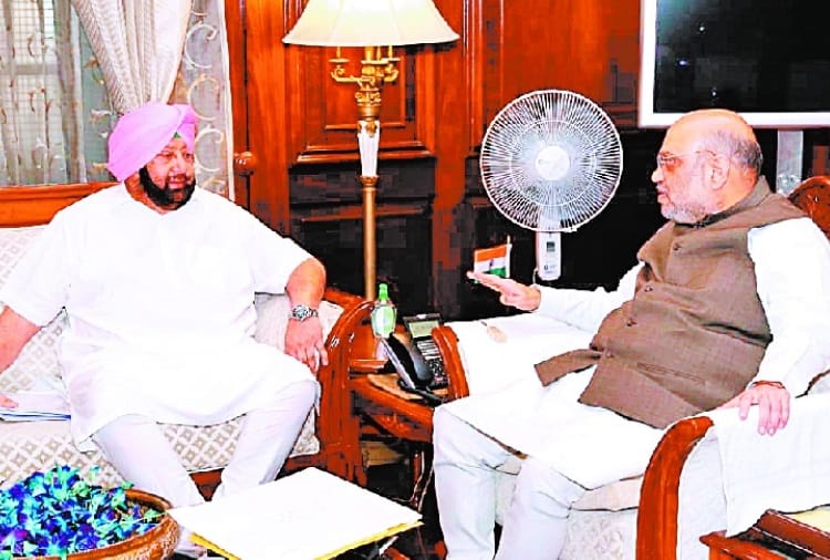 Punjab CM Captain Amarinder Singh Meets Home Minister Amit Shah