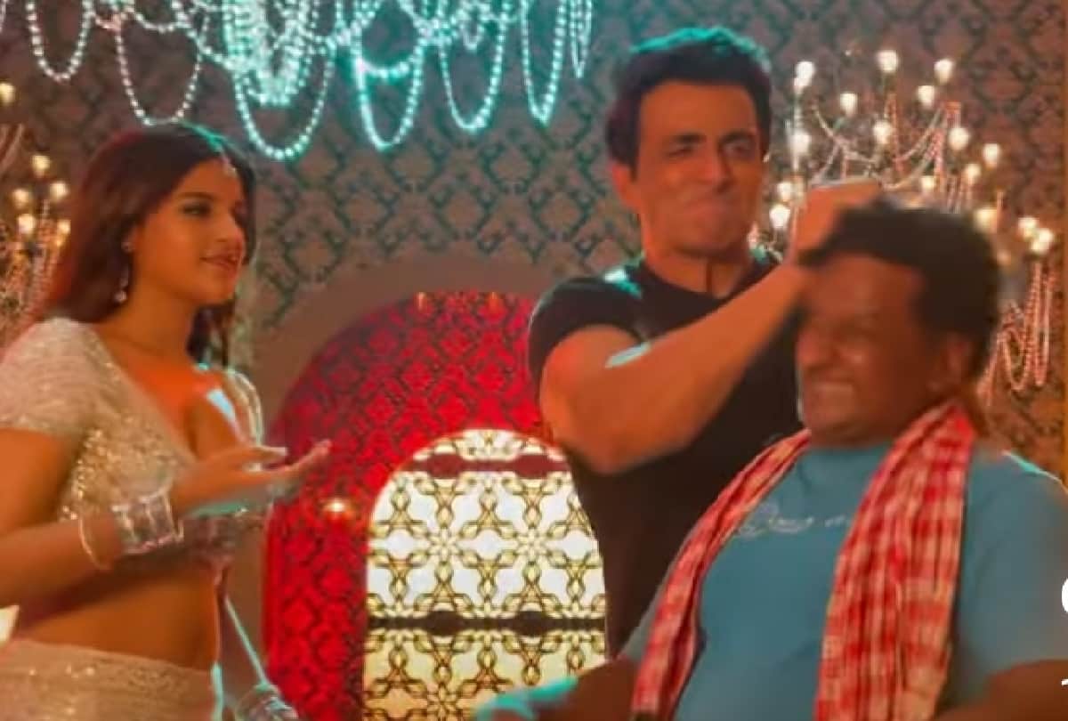Sonu Sood danced with nidhhi agerwal on the song of Tum to thehre pardeshi video goes viral