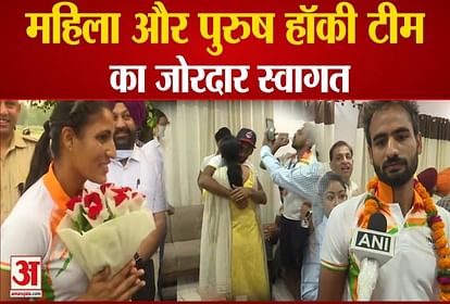 men and women hockey team receives grand welcome at amritsar