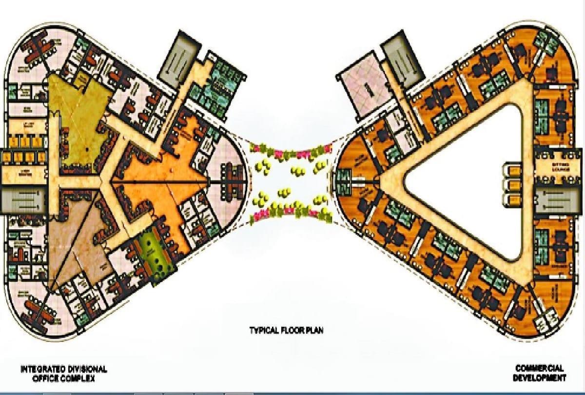 signature building up Government consent for two buildings in the shape of a damru Work started on the action plan of building