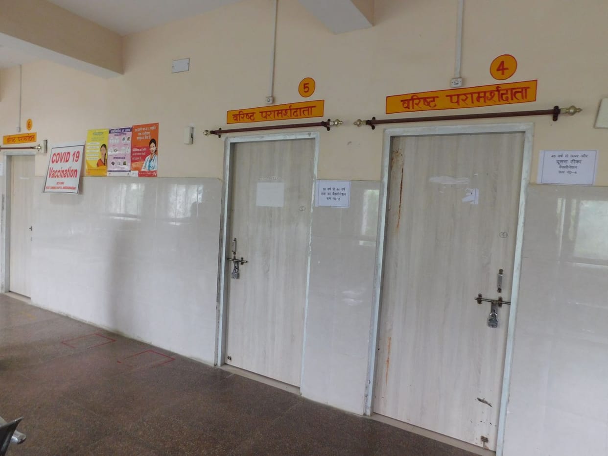 Vaccination at only three centers due to lack of vaccine