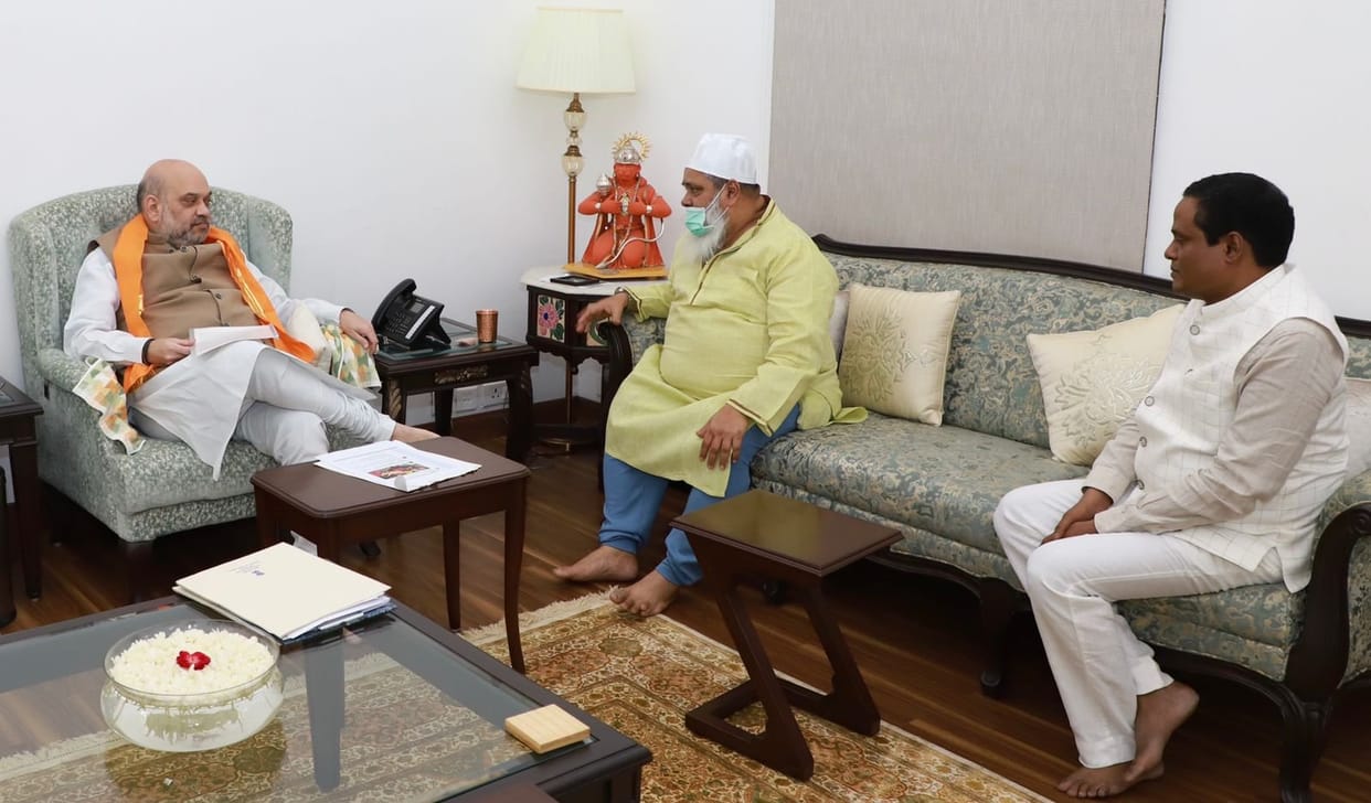 AIUDF chief Badruddin Ajmal met Union Home Minister Amit Shah & discussed Assam-Mizoram border issue