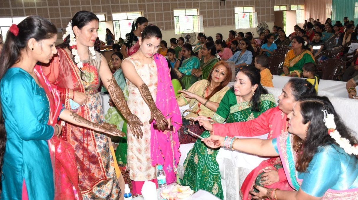 Teej Queen's crown adorns Simran's head