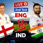 भारत बनाम इंग्लैंड 2nd Test लाइव क्रिकेट स्कोर