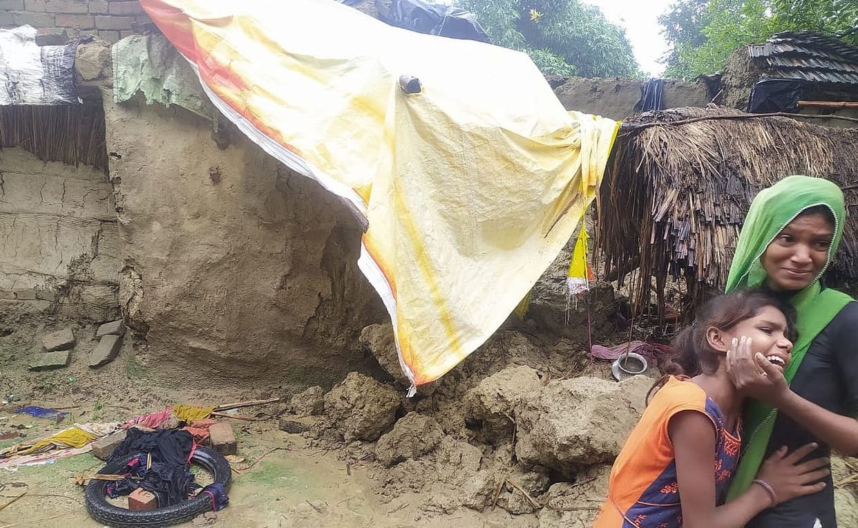 Neighbour's wall collapsed, women died, husband and sons injured