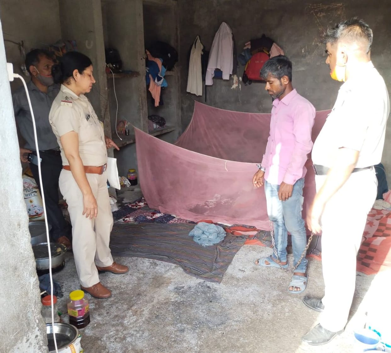 In the case of gang-rape and murder of minor sisters, the police reached the spot by taking the accused