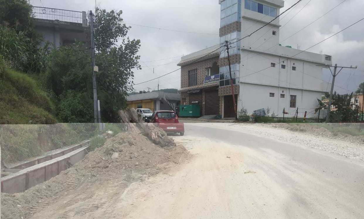 Drain widening work in the highway increased the problems of the people