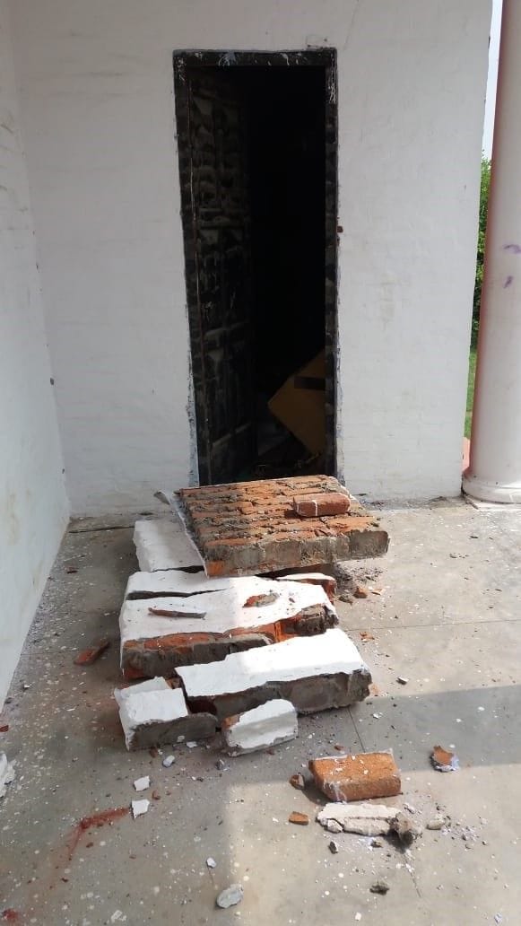 CDF Church vandalized, wrote objectionable religious slogans