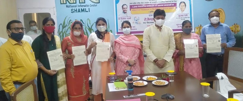 Distribute appointment letters to five selected assistant teachers