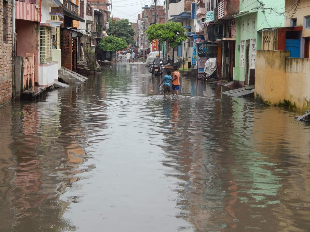 Water spread in the localities without drainage