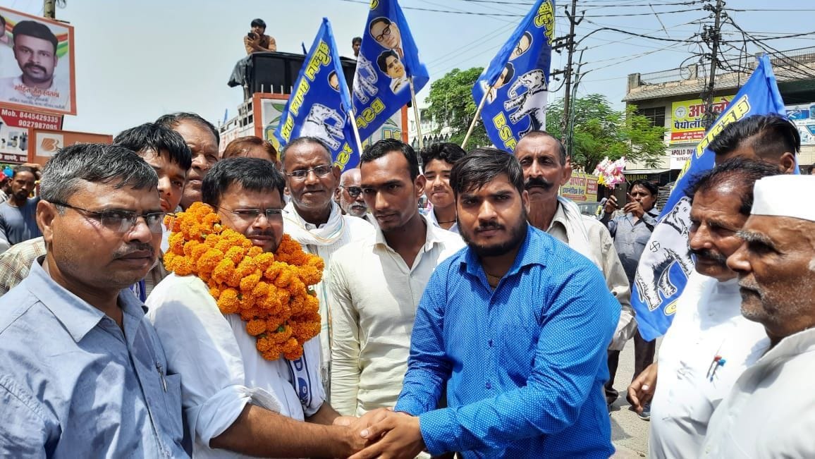 Welcomed BSP's victory chariot in Khatauli