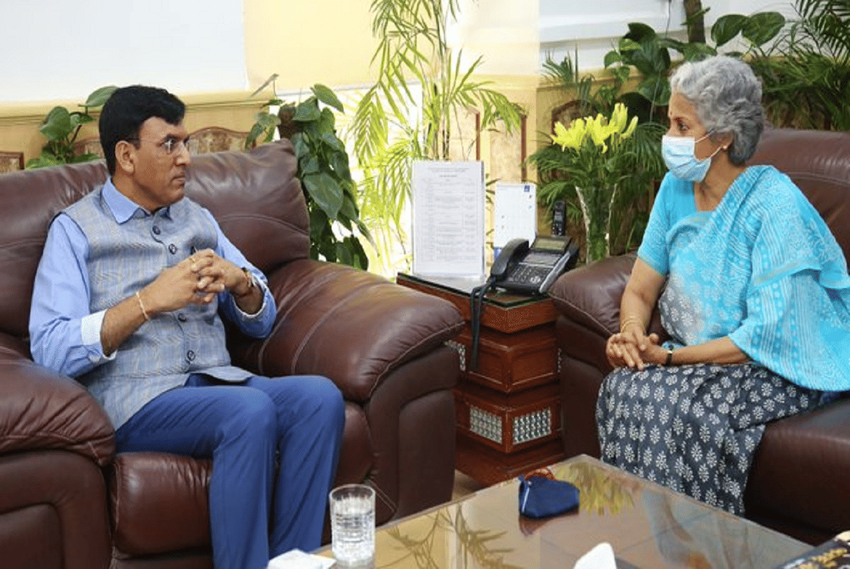 Union Health Minister Mansukh Mandaviya met WHO Chief Scientist Dr Soumya Swaminathan  To discussion over WHO's approval of Covaxin