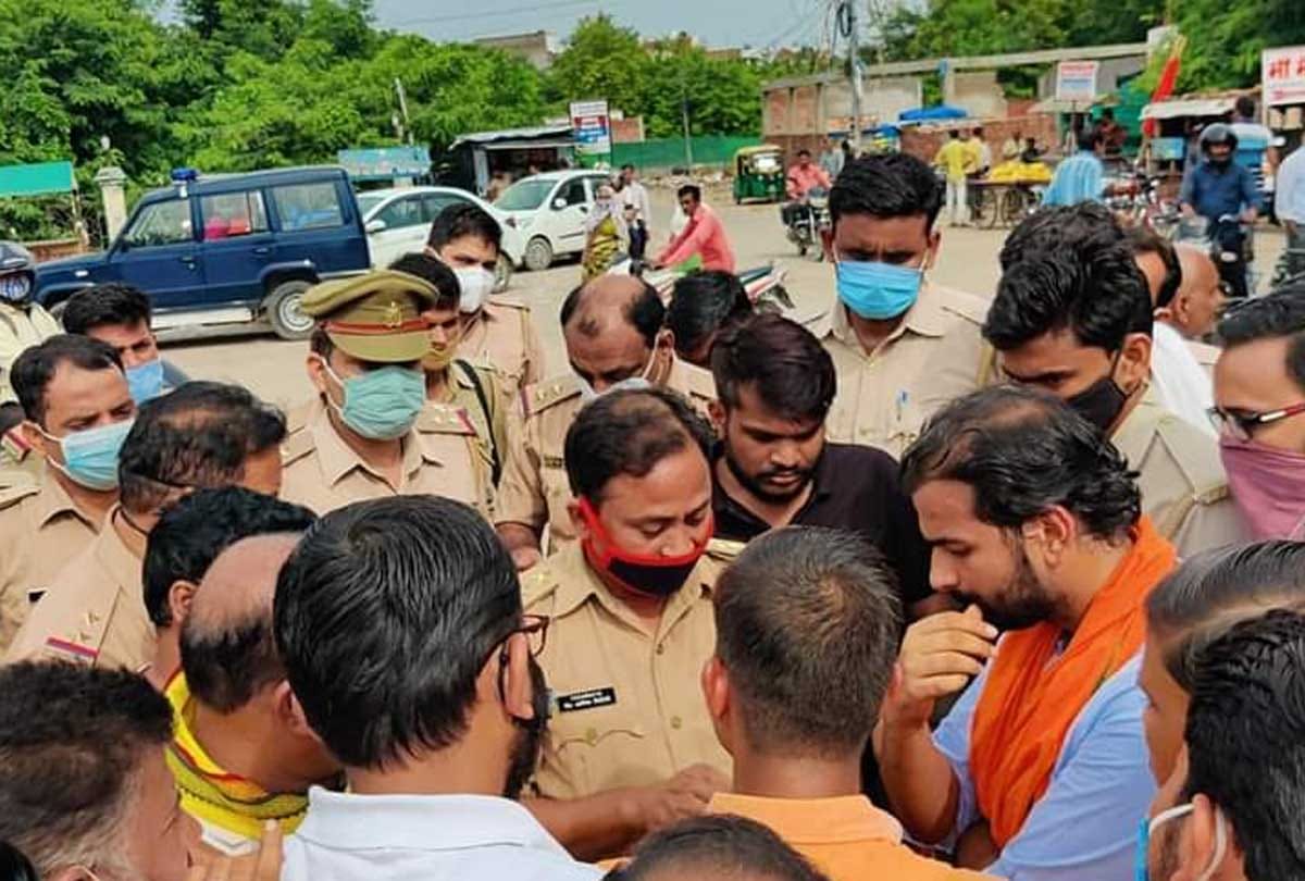 One man was beaten up by Bajrang Dal workers for not applying the section of conversion