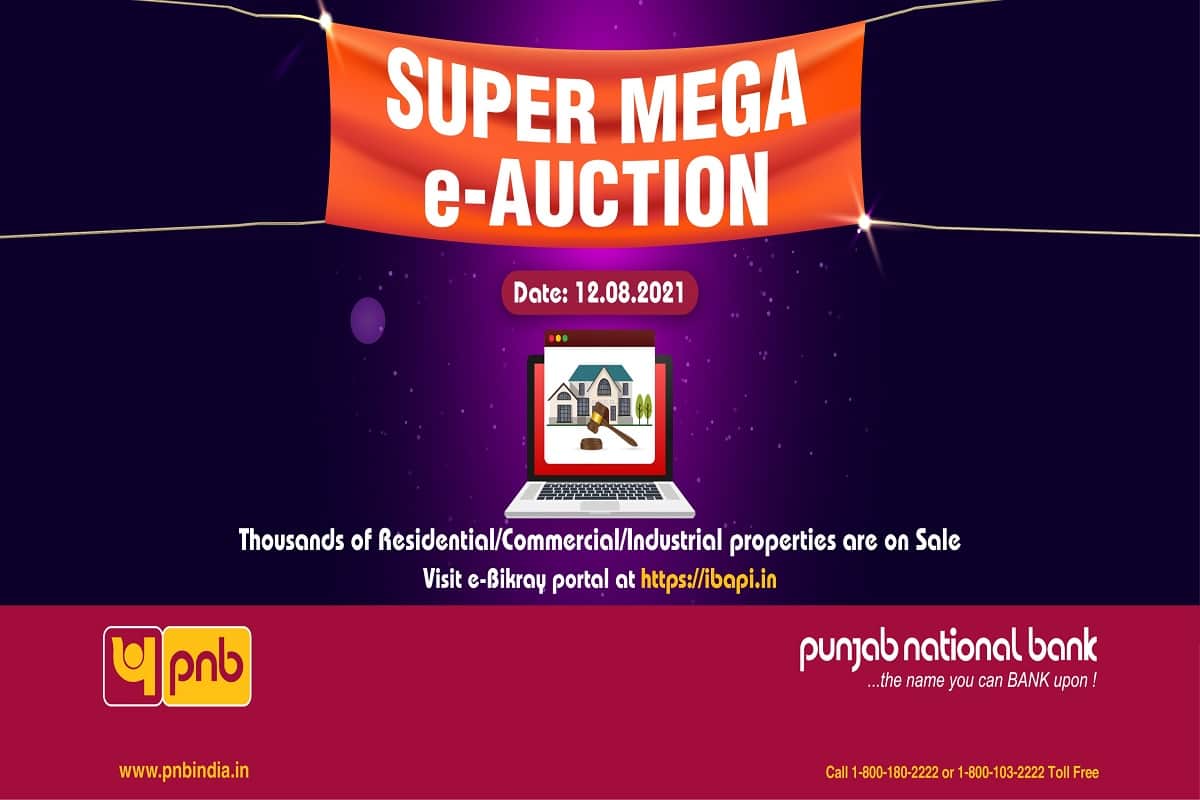 PNB Mega e Auction buy cheap property residential and commercial properties