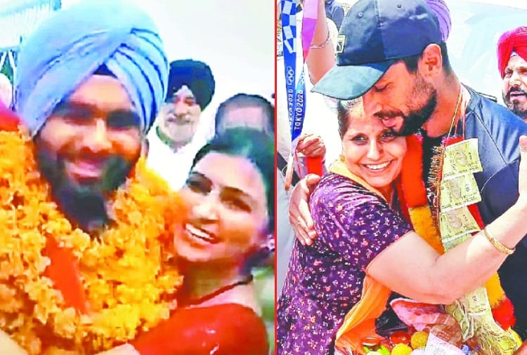 Grand Welcome of Hockey Players Simranjeet Singh and Rupinder Pal Singh in Punjab